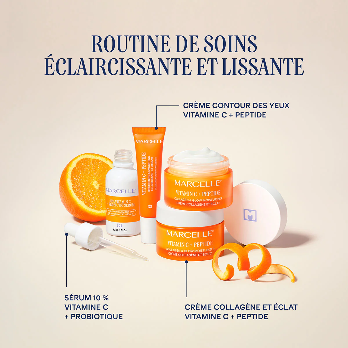 Crème contour des yeux - Éclaircissante et lissante vitamine C + peptide - Image 3